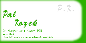pal kozek business card